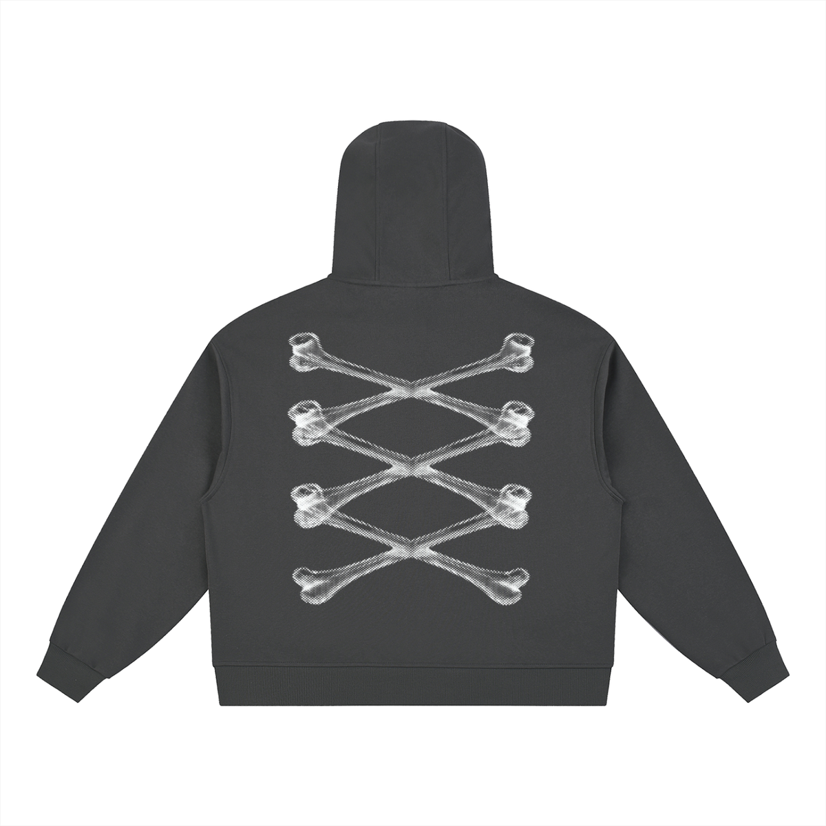 SKELETON BUTTON HOODIE